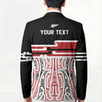 Personalised Toitu Te Tiriti Aotearoa 1840 Blazer Red Kowhaiwhai Puhoro - Aussie Hoodie
