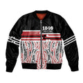 Personalised Toitu Te Tiriti Aotearoa 1840 Bomber Jacket Red Kowhaiwhai Puhoro - Aussie Hoodie