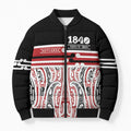 Personalised Toitu Te Tiriti Aotearoa 1840 Bomber Puffer Jacket Red Kowhaiwhai Puhoro - Aussie Hoodie