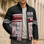 Personalised Toitu Te Tiriti Aotearoa 1840 Bomber Puffer Jacket Red Kowhaiwhai Puhoro - Aussie Hoodie