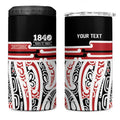 Personalised Toitu Te Tiriti Aotearoa 1840 4 in 1 Can Cooler Tumbler Red Kowhaiwhai Puhoro - Aussie Hoodie