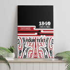 Personalised Toitu Te Tiriti Aotearoa 1840 Canvas Wall Art Red Kowhaiwhai Puhoro - Aussie Hoodie