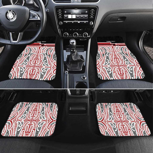 Personalised Toitu Te Tiriti Aotearoa 1840 Car Mats Red Kowhaiwhai Puhoro - Aussie Hoodie