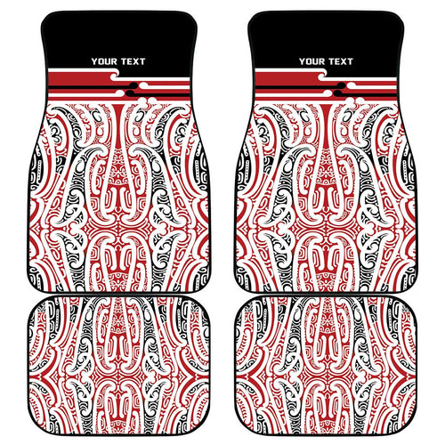 Personalised Toitu Te Tiriti Aotearoa 1840 Car Mats Red Kowhaiwhai Puhoro - Aussie Hoodie