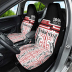 Personalised Toitu Te Tiriti Aotearoa 1840 Car Seat Cover Red Kowhaiwhai Puhoro - Aussie Hoodie