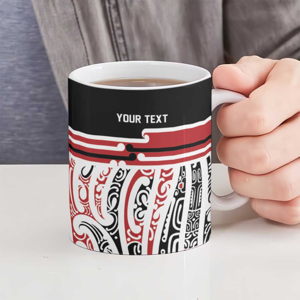 Personalised Toitu Te Tiriti Aotearoa 1840 Ceramic Mug Red Kowhaiwhai Puhoro - Aussie Hoodie