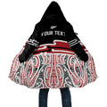 Personalised Toitu Te Tiriti Aotearoa 1840 Cloak Red Kowhaiwhai Puhoro - Aussie Hoodie