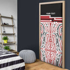 Personalised Toitu Te Tiriti Aotearoa 1840 Door Cover Red Kowhaiwhai Puhoro - Aussie Hoodie