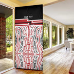 Personalised Toitu Te Tiriti Aotearoa 1840 Door Cover Red Kowhaiwhai Puhoro - Aussie Hoodie