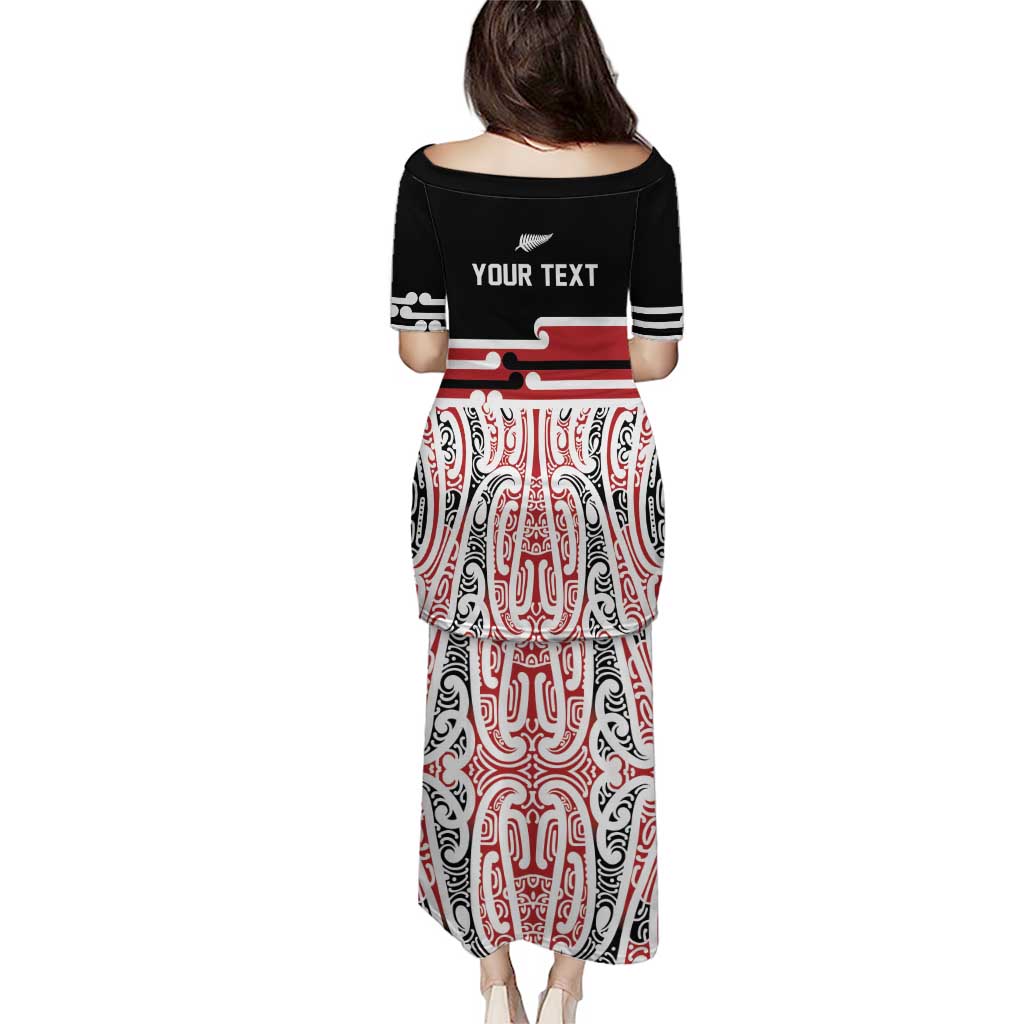Personalised Toitu Te Tiriti Aotearoa 1840 Family Matching Puletasi and Hawaiian Shirt Red Kowhaiwhai Puhoro - Aussie Hoodie