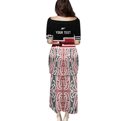 Personalised Toitu Te Tiriti Aotearoa 1840 Family Matching Puletasi and Hawaiian Shirt Red Kowhaiwhai Puhoro - Aussie Hoodie