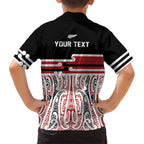 Personalised Toitu Te Tiriti Aotearoa 1840 Family Matching Tank Maxi Dress and Hawaiian Shirt Red Kowhaiwhai Puhoro - Aussie Hoodie