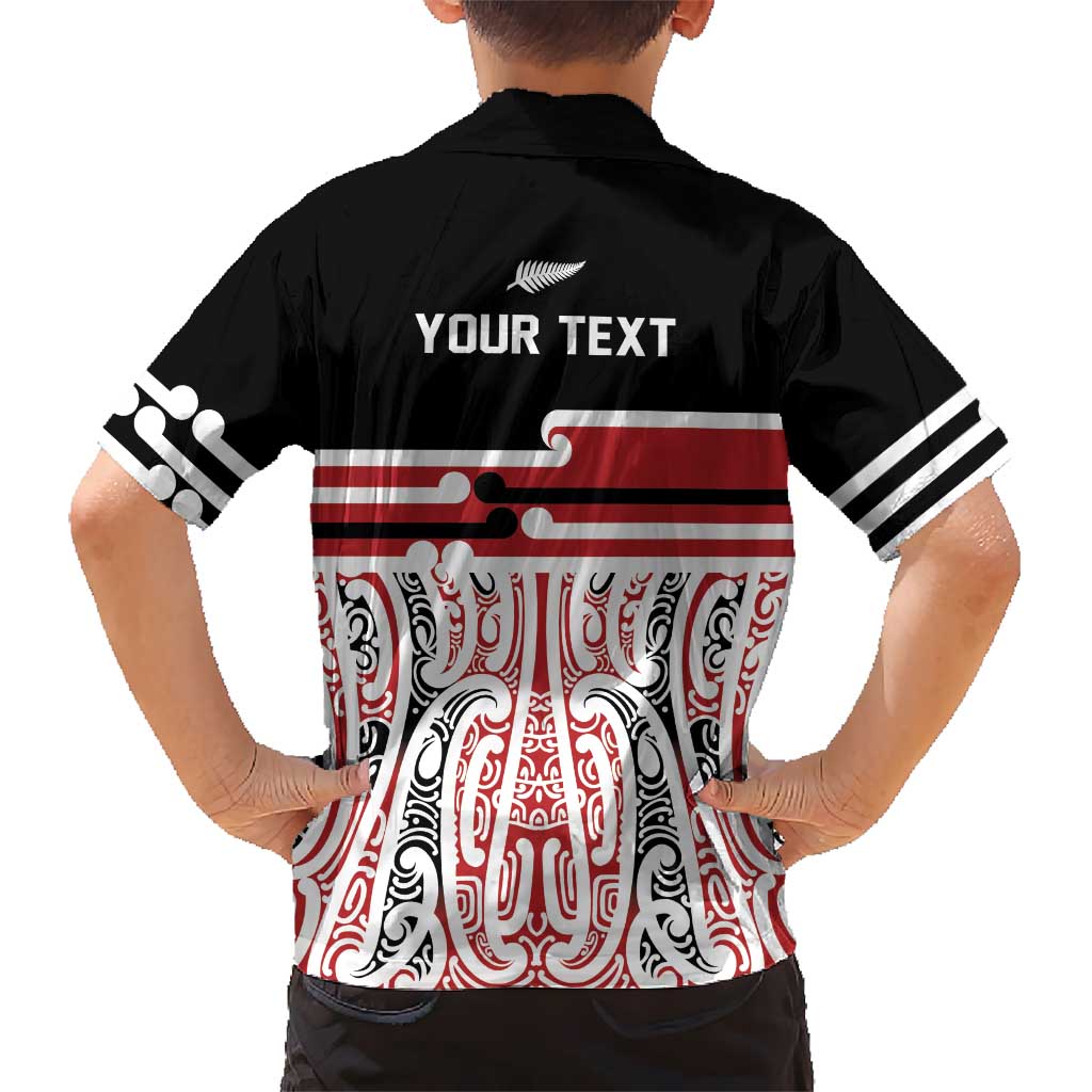 Personalised Toitu Te Tiriti Aotearoa 1840 Family Matching Tank Maxi Dress and Hawaiian Shirt Red Kowhaiwhai Puhoro - Aussie Hoodie