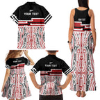 Personalised Toitu Te Tiriti Aotearoa 1840 Family Matching Tank Maxi Dress and Hawaiian Shirt Red Kowhaiwhai Puhoro - Aussie Hoodie