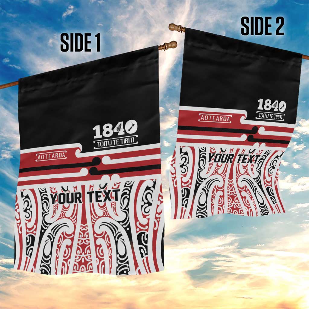 Personalised Toitu Te Tiriti Aotearoa 1840 Garden Flag Red Kowhaiwhai Puhoro - Aussie Hoodie