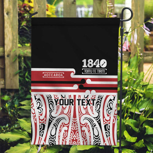 Personalised Toitu Te Tiriti Aotearoa 1840 Garden Flag Red Kowhaiwhai Puhoro - Aussie Hoodie
