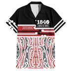Personalised Toitu Te Tiriti Aotearoa 1840 Hawaiian Shirt Red Kowhaiwhai Puhoro - Aussie Hoodie