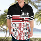 Personalised Toitu Te Tiriti Aotearoa 1840 Hawaiian Shirt Red Kowhaiwhai Puhoro - Aussie Hoodie