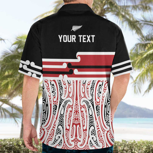 Personalised Toitu Te Tiriti Aotearoa 1840 Hawaiian Shirt Red Kowhaiwhai Puhoro - Aussie Hoodie