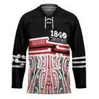 Personalised Toitu Te Tiriti Aotearoa 1840 Hockey Jersey Red Kowhaiwhai Puhoro - Aussie Hoodie