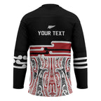 Personalised Toitu Te Tiriti Aotearoa 1840 Hockey Jersey Red Kowhaiwhai Puhoro - Aussie Hoodie