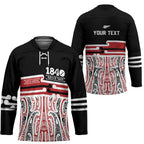 Personalised Toitu Te Tiriti Aotearoa 1840 Hockey Jersey Red Kowhaiwhai Puhoro - Aussie Hoodie