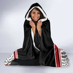 Personalised Toitu Te Tiriti Aotearoa 1840 Hooded Blanket Red Kowhaiwhai Puhoro - Aussie Hoodie