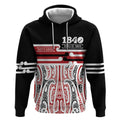 Personalised Toitu Te Tiriti Aotearoa 1840 Hoodie Red Kowhaiwhai Puhoro - Aussie Hoodie