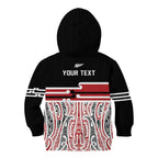 Personalised Toitu Te Tiriti Aotearoa 1840 Kid Hoodie Red Kowhaiwhai Puhoro - Aussie Hoodie