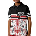 Personalised Toitu Te Tiriti Aotearoa 1840 Kid Polo Shirt Red Kowhaiwhai Puhoro - Aussie Hoodie