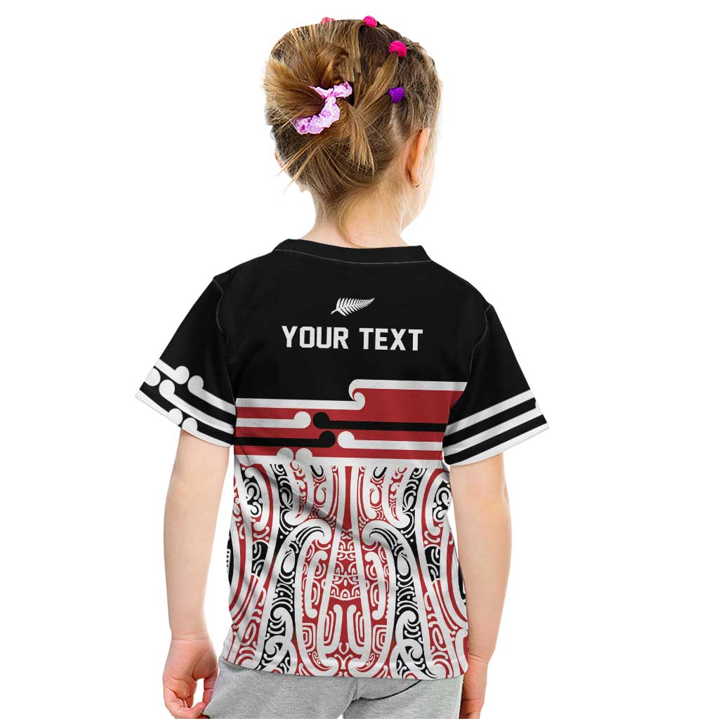 Personalised Toitu Te Tiriti Aotearoa 1840 Kid T Shirt Red Kowhaiwhai Puhoro - Aussie Hoodie