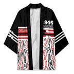 Personalised Toitu Te Tiriti Aotearoa 1840 Kimono Red Kowhaiwhai Puhoro - Aussie Hoodie
