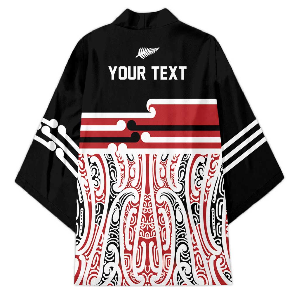 Personalised Toitu Te Tiriti Aotearoa 1840 Kimono Red Kowhaiwhai Puhoro - Aussie Hoodie