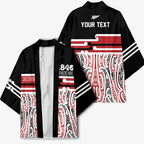 Personalised Toitu Te Tiriti Aotearoa 1840 Kimono Red Kowhaiwhai Puhoro - Aussie Hoodie