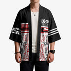Personalised Toitu Te Tiriti Aotearoa 1840 Kimono Red Kowhaiwhai Puhoro - Aussie Hoodie