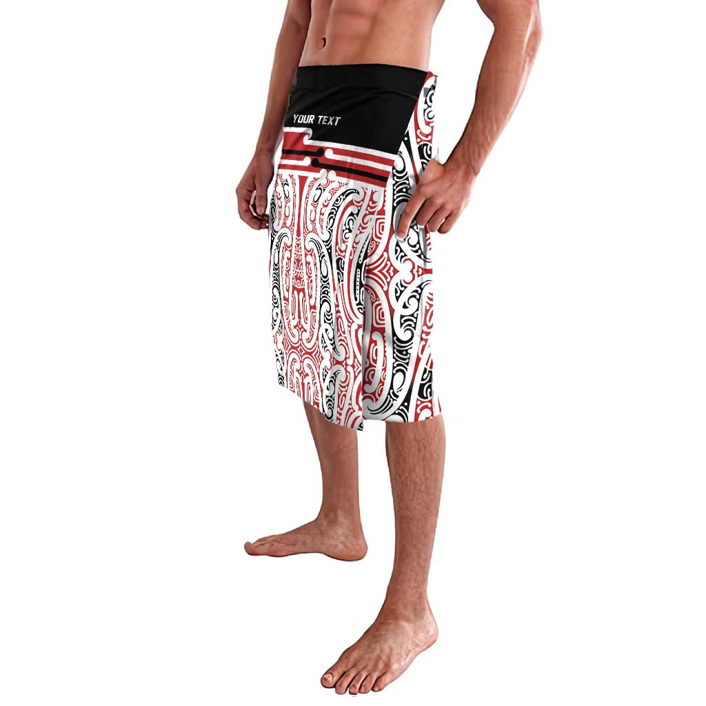 Personalised Toitu Te Tiriti Aotearoa 1840 Lavalava Red Kowhaiwhai Puhoro - Aussie Hoodie