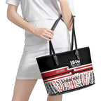 Personalised Toitu Te Tiriti Aotearoa 1840 Leather Tote Bag Red Kowhaiwhai Puhoro - Aussie Hoodie
