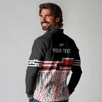 Personalised Toitu Te Tiriti Aotearoa 1840 Long Sleeve Polo Shirt Red Kowhaiwhai Puhoro - Aussie Hoodie