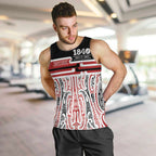 Personalised Toitu Te Tiriti Aotearoa 1840 Men Tank Top Red Kowhaiwhai Puhoro - Aussie Hoodie