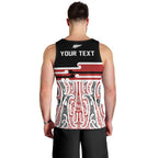 Personalised Toitu Te Tiriti Aotearoa 1840 Men Tank Top Red Kowhaiwhai Puhoro - Aussie Hoodie