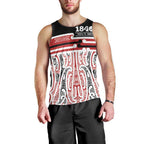 Personalised Toitu Te Tiriti Aotearoa 1840 Men Tank Top Red Kowhaiwhai Puhoro - Aussie Hoodie
