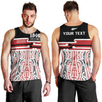 Personalised Toitu Te Tiriti Aotearoa 1840 Men Tank Top Red Kowhaiwhai Puhoro - Aussie Hoodie