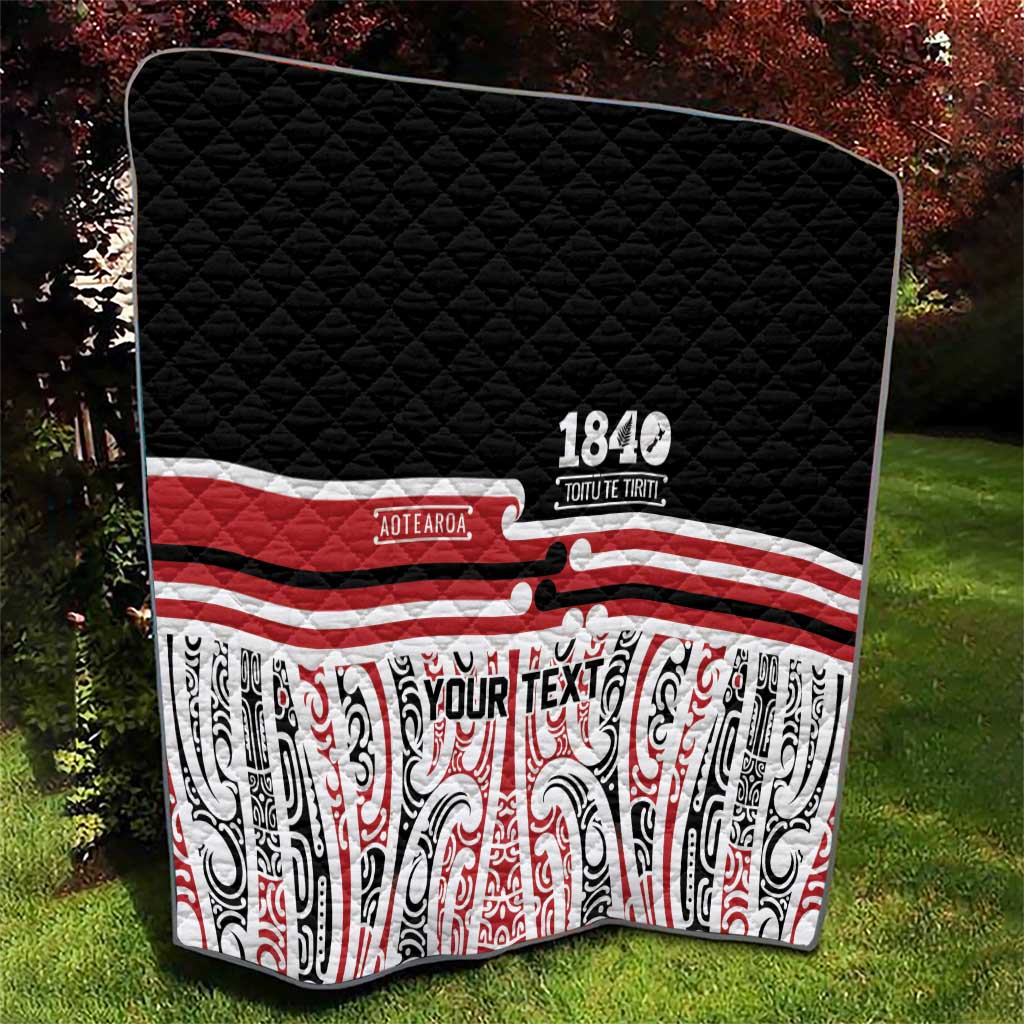 Personalised Toitu Te Tiriti Aotearoa 1840 Quilt Red Kowhaiwhai Puhoro - Aussie Hoodie