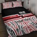 Personalised Toitu Te Tiriti Aotearoa 1840 Quilt Bed Set Red Kowhaiwhai Puhoro - Aussie Hoodie