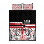 Personalised Toitu Te Tiriti Aotearoa 1840 Quilt Bed Set Red Kowhaiwhai Puhoro - Aussie Hoodie
