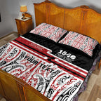 Personalised Toitu Te Tiriti Aotearoa 1840 Quilt Bed Set Red Kowhaiwhai Puhoro - Aussie Hoodie