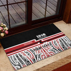 Personalised Toitu Te Tiriti Aotearoa 1840 Rubber Doormat Red Kowhaiwhai Puhoro - Aussie Hoodie