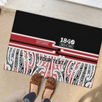 Personalised Toitu Te Tiriti Aotearoa 1840 Rubber Doormat Red Kowhaiwhai Puhoro - Aussie Hoodie