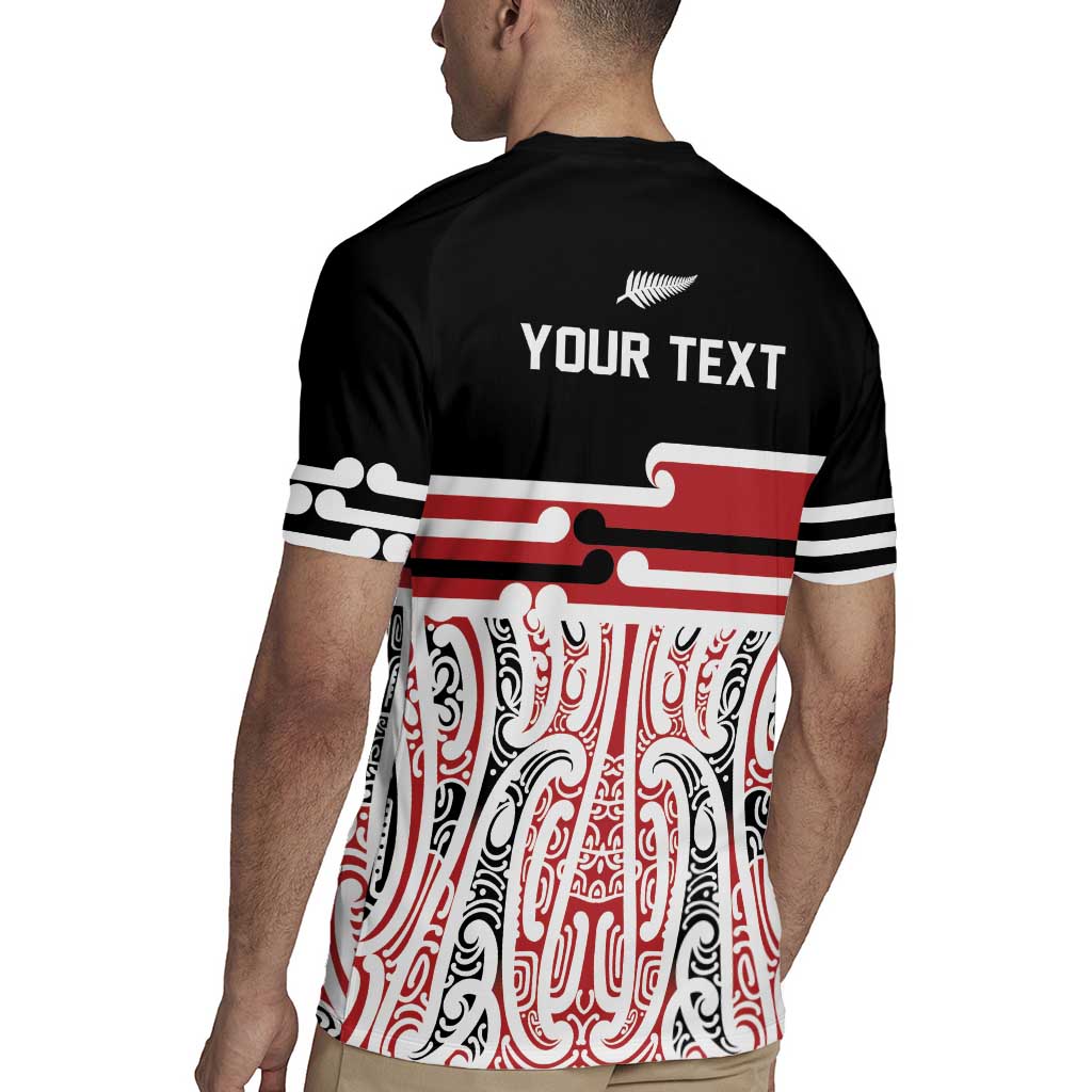 Personalised Toitu Te Tiriti Aotearoa 1840 Rugby Jersey Red Kowhaiwhai Puhoro - Aussie Hoodie