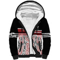 Personalised Toitu Te Tiriti Aotearoa 1840 Sherpa Hoodie Red Kowhaiwhai Puhoro - Aussie Hoodie